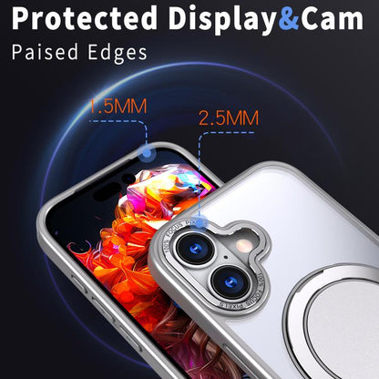 For iPhone 17 Kalebol 360-degree Rotating MagSafe Magnetic Holder Phone Case(Titanium Grey) - iPhone 17 Cases by Kalebol | Online Shopping UK | buy2fix