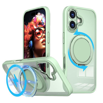 For iPhone 17 Kalebol 360-degree Rotating MagSafe Magnetic Holder Phone Case(Avocado Green) - iPhone 17 Cases by Kalebol | Online Shopping UK | buy2fix