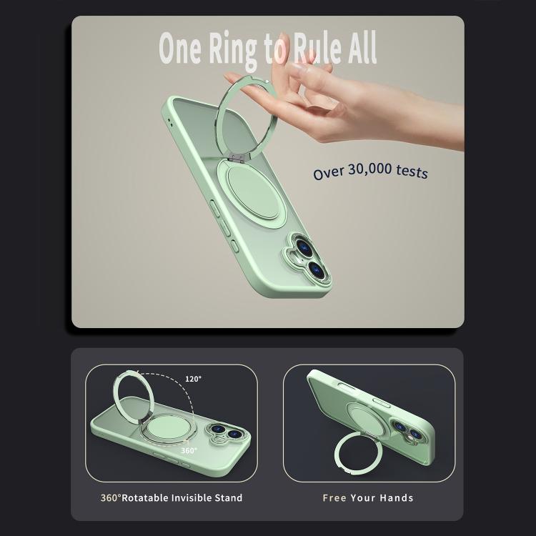 For iPhone 17 Kalebol 360-degree Rotating MagSafe Magnetic Holder Phone Case(Avocado Green) - iPhone 17 Cases by Kalebol | Online Shopping UK | buy2fix
