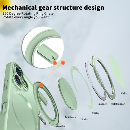 For iPhone 17 Kalebol 360-degree Rotating MagSafe Magnetic Holder Phone Case(Avocado Green) - iPhone 17 Cases by Kalebol | Online Shopping UK | buy2fix