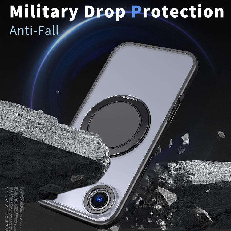 For iPhone 17 Air Kalebol 360-degree Rotating MagSafe Magnetic Holder Phone Case(Black) - iPhone 17 Air Cases by Kalebol | Online Shopping UK | buy2fix