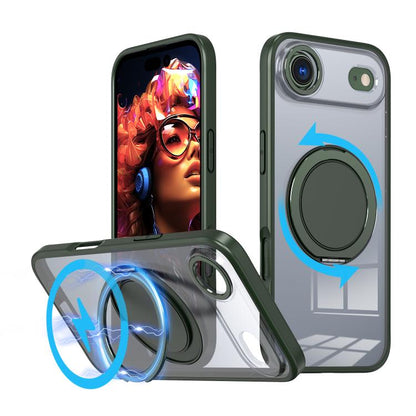 For iPhone 17 Air Kalebol 360-degree Rotating MagSafe Magnetic Holder Phone Case(Green) - iPhone 17 Air Cases by Kalebol | Online Shopping UK | buy2fix