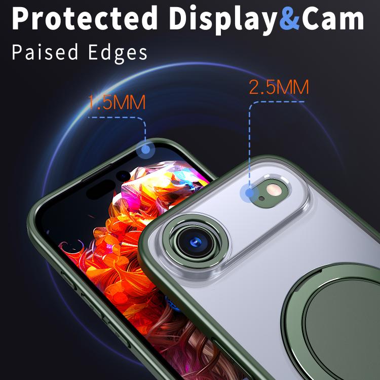 For iPhone 17 Air Kalebol 360-degree Rotating MagSafe Magnetic Holder Phone Case(Green) - iPhone 17 Air Cases by Kalebol | Online Shopping UK | buy2fix