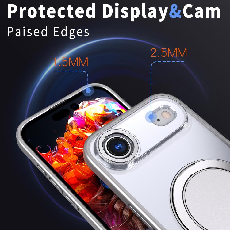 For iPhone Air Kalebol 360-degree Rotating MagSafe Magnetic Holder Phone Case(Titanium Grey) - iPhone Air Cases by Kalebol | Online Shopping UK | buy2fix