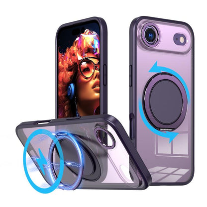 For iPhone Air Kalebol 360-degree Rotating MagSafe Magnetic Holder Phone Case(Purple) - iPhone Air Cases by Kalebol | Online Shopping UK | buy2fix