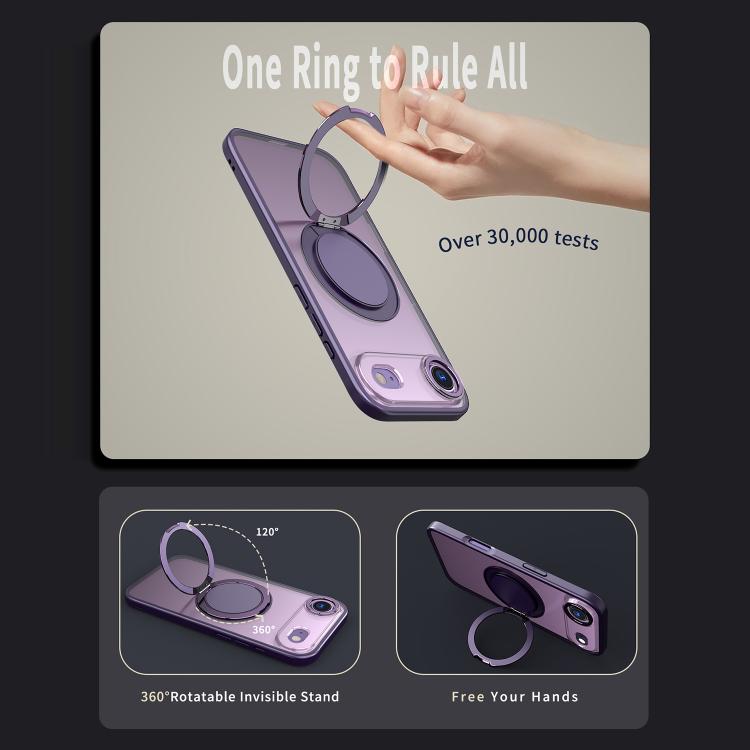For iPhone Air Kalebol 360-degree Rotating MagSafe Magnetic Holder Phone Case(Purple) - iPhone Air Cases by Kalebol | Online Shopping UK | buy2fix