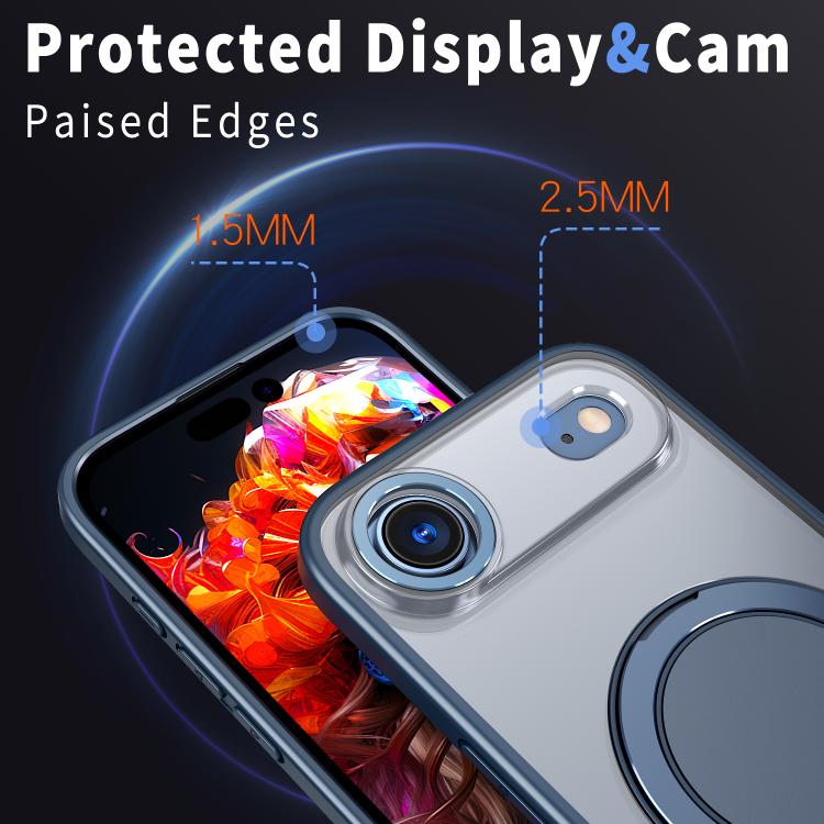 For iPhone Air Kalebol 360-degree Rotating MagSafe Magnetic Holder Phone Case(Blue) - iPhone Air Cases by Kalebol | Online Shopping UK | buy2fix