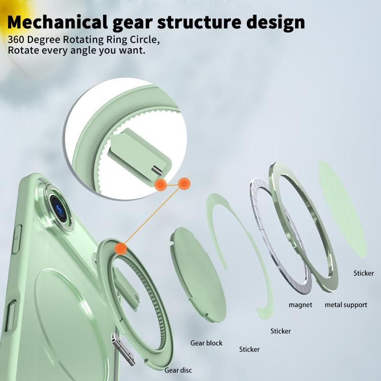 For iPhone 17 Air Kalebol 360-degree Rotating MagSafe Magnetic Holder Phone Case(Avocado Green) - iPhone 17 Air Cases by Kalebol | Online Shopping UK | buy2fix