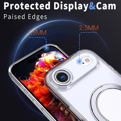 For iPhone Air Kalebol 360-degree Rotating MagSafe Magnetic Holder Phone Case(Transparent) - iPhone Air Cases by Kalebol | Online Shopping UK | buy2fix