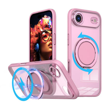 For iPhone 17 Air Kalebol 360-degree Rotating MagSafe Magnetic Holder Phone Case(Pink) - iPhone 17 Air Cases by Kalebol | Online Shopping UK | buy2fix