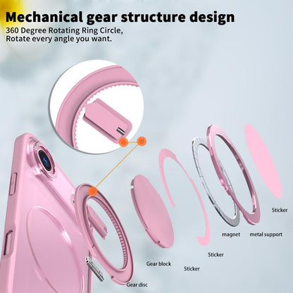 For iPhone 17 Air Kalebol 360-degree Rotating MagSafe Magnetic Holder Phone Case(Pink) - iPhone 17 Air Cases by Kalebol | Online Shopping UK | buy2fix