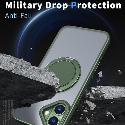 For iPhone 16 Plus Kalebol 360-degree Rotating MagSafe Magnetic Holder Phone Case(Green) - iPhone 16 Plus Cases by Kalebol | Online Shopping UK | buy2fix