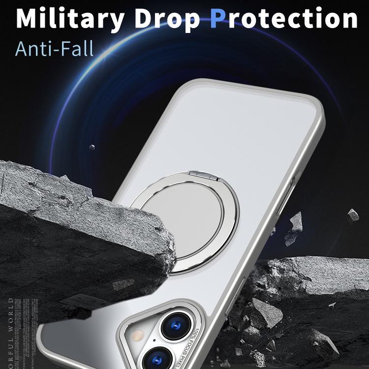 For iPhone 16 Plus Kalebol 360-degree Rotating MagSafe Magnetic Holder Phone Case(Titanium Grey) - iPhone 16 Plus Cases by Kalebol | Online Shopping UK | buy2fix