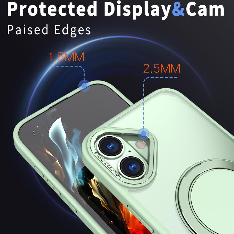 For iPhone 16 Plus Kalebol 360-degree Rotating MagSafe Magnetic Holder Phone Case(Avocado Green) - iPhone 16 Plus Cases by Kalebol | Online Shopping UK | buy2fix