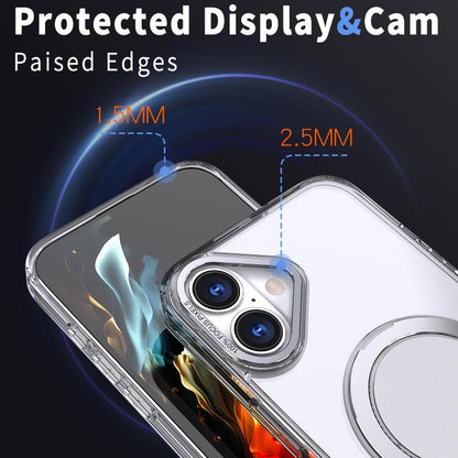 For iPhone 16 Plus Kalebol 360-degree Rotating MagSafe Magnetic Holder Phone Case(Transparent) - iPhone 16 Plus Cases by Kalebol | Online Shopping UK | buy2fix