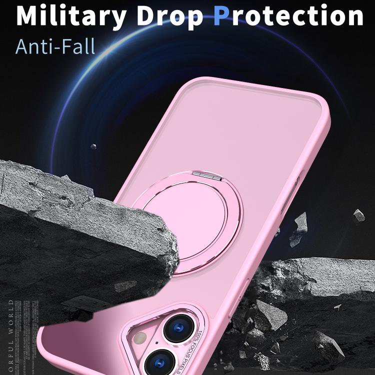 For iPhone 16 Plus Kalebol 360-degree Rotating MagSafe Magnetic Holder Phone Case(Pink) - iPhone 16 Plus Cases by Kalebol | Online Shopping UK | buy2fix