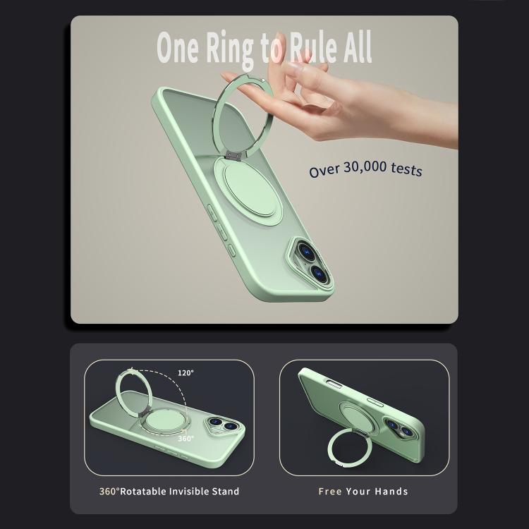 For iPhone 16 Kalebol 360-degree Rotating MagSafe Magnetic Holder Phone Case(Avocado Green) - iPhone 16 Cases by Kalebol | Online Shopping UK | buy2fix