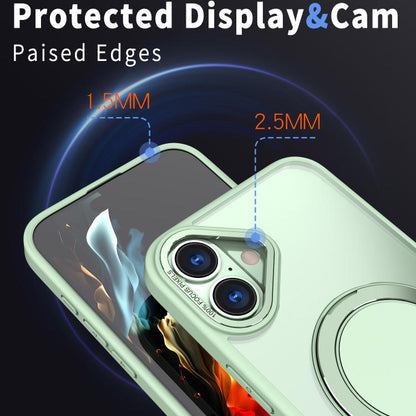 For iPhone 16 Kalebol 360-degree Rotating MagSafe Magnetic Holder Phone Case(Avocado Green) - iPhone 16 Cases by Kalebol | Online Shopping UK | buy2fix