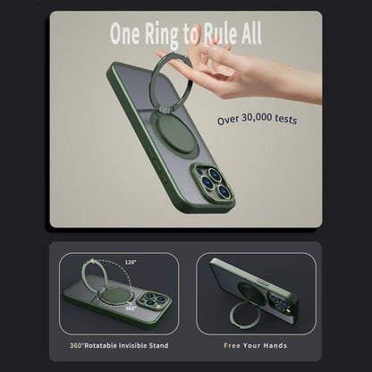 For iPhone 16 Pro Max Kalebol 360-degree Rotating MagSafe Magnetic Holder Phone Case(Green) - iPhone 16 Pro Max Cases by Kalebol | Online Shopping UK | buy2fix