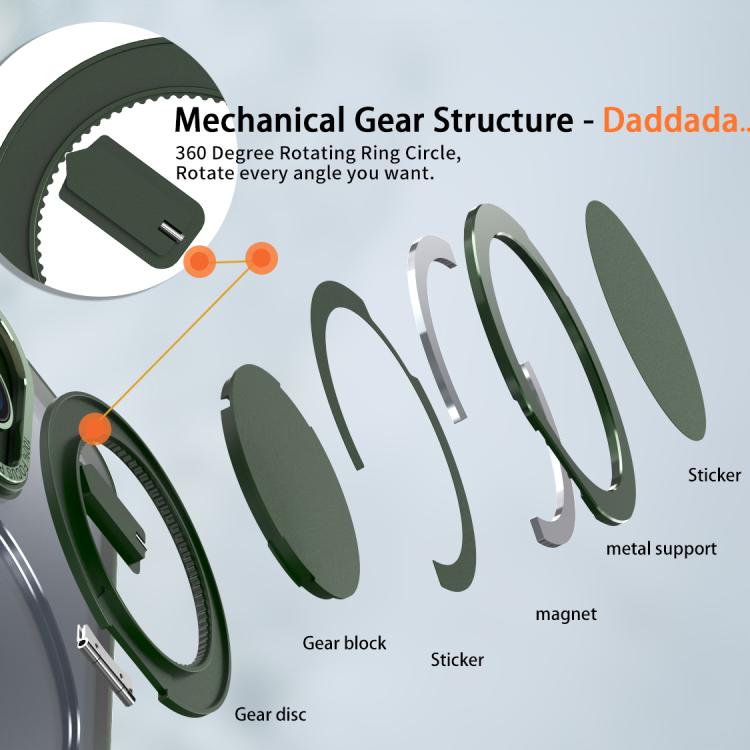 For iPhone 16 Pro Max Kalebol 360-degree Rotating MagSafe Magnetic Holder Phone Case(Green) - iPhone 16 Pro Max Cases by Kalebol | Online Shopping UK | buy2fix