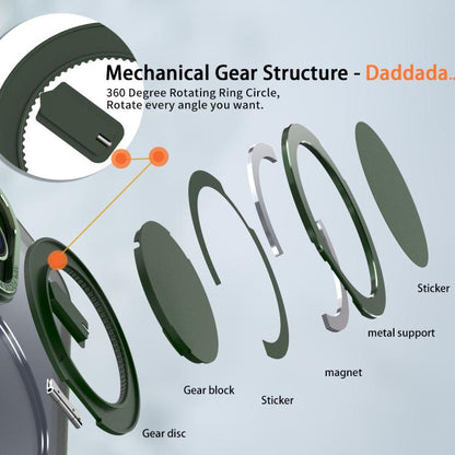 For iPhone 16 Pro Max Kalebol 360-degree Rotating MagSafe Magnetic Holder Phone Case(Green) - iPhone 16 Pro Max Cases by Kalebol | Online Shopping UK | buy2fix