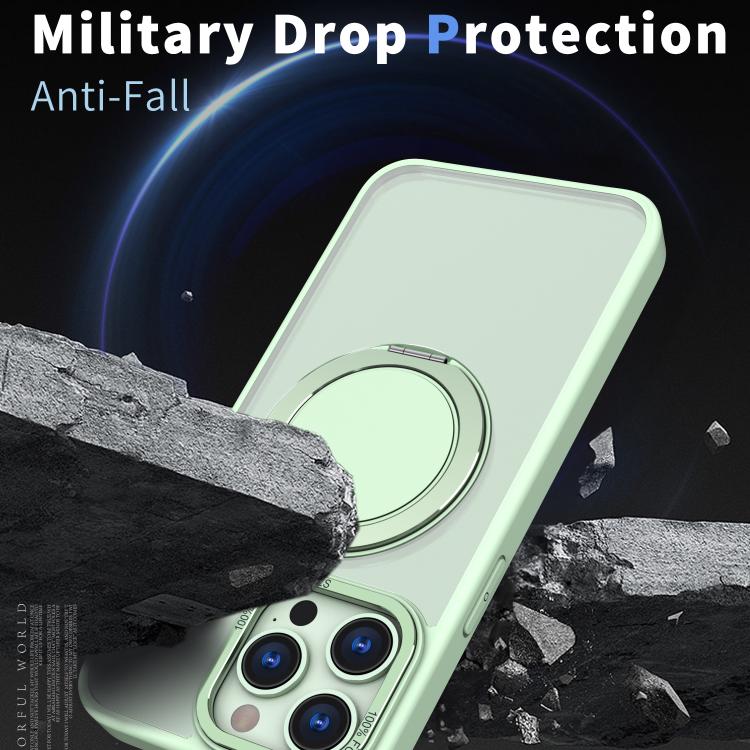 For iPhone 16 Pro Max Kalebol 360-degree Rotating MagSafe Magnetic Holder Phone Case(Avocado Green) - iPhone 16 Pro Max Cases by Kalebol | Online Shopping UK | buy2fix