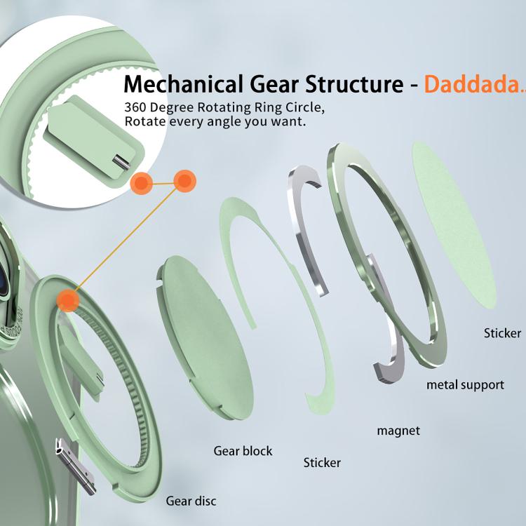 For iPhone 16 Pro Max Kalebol 360-degree Rotating MagSafe Magnetic Holder Phone Case(Avocado Green) - iPhone 16 Pro Max Cases by Kalebol | Online Shopping UK | buy2fix