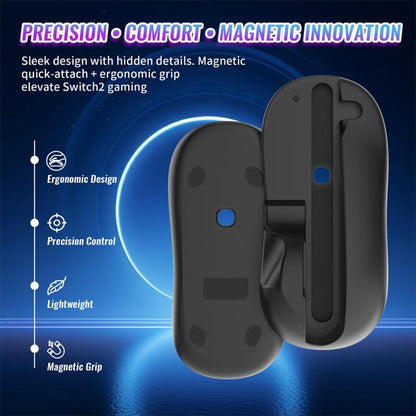 JYS NS2313 For Nintendo Switch 2 Left & Right Controller Mouse + Pad Joy-Con Adapter Stand(Black) - Gamepads by JYS | Online Shopping UK | buy2fix