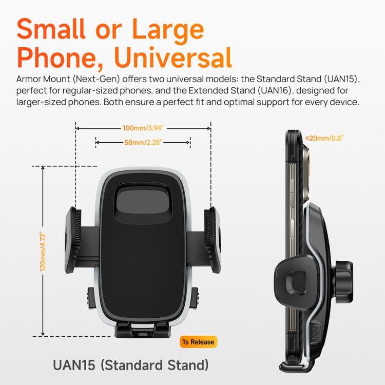 Ulefone UAN15 Armor Mount Car Phone Holder, Standard Model(Black) - Universal Car Holders by Ulefone | Online Shopping UK | buy2fix