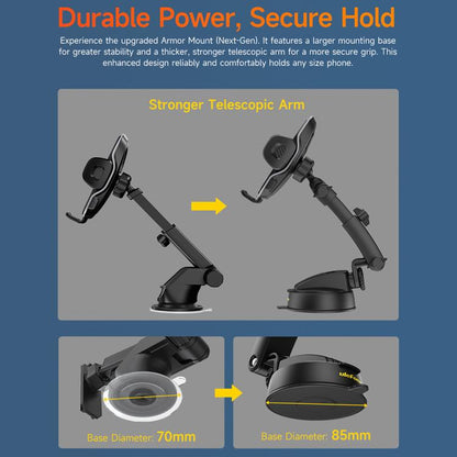 Ulefone UAN15 Armor Mount Car Phone Holder, Standard Model(Black) - Universal Car Holders by Ulefone | Online Shopping UK | buy2fix