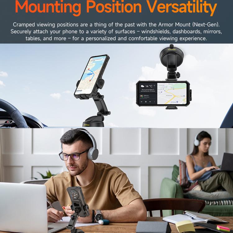 Ulefone UAN15 Armor Mount Car Phone Holder, Standard Model(Black) - Universal Car Holders by Ulefone | Online Shopping UK | buy2fix