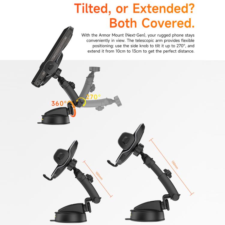 Ulefone UAN15 Armor Mount Car Phone Holder, Standard Model(Black) - Universal Car Holders by Ulefone | Online Shopping UK | buy2fix