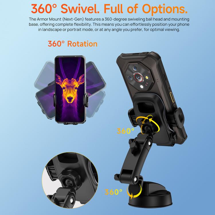 Ulefone UAN15 Armor Mount Car Phone Holder, Standard Model(Black) - Universal Car Holders by Ulefone | Online Shopping UK | buy2fix