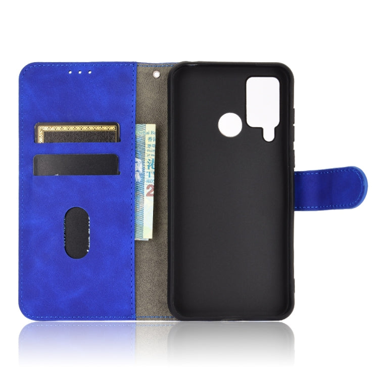For DOOGEE N20 Pro Solid Color Skin Feel Magnetic Buckle Horizontal Flip Calf Texture PU Leather Case with Holder & Card Slots & Wallet(Blue) by buy2fix
