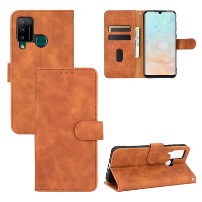 For DOOGEE N20 Pro Solid Color Skin Feel Magnetic Buckle Horizontal Flip Calf Texture PU Leather Case with Holder & Card Slots & Wallet(Brown) by buy2fix