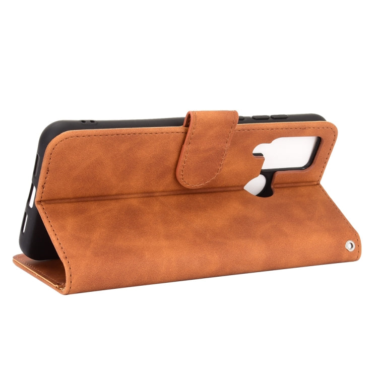 For DOOGEE N20 Pro Solid Color Skin Feel Magnetic Buckle Horizontal Flip Calf Texture PU Leather Case with Holder & Card Slots & Wallet(Brown) by buy2fix