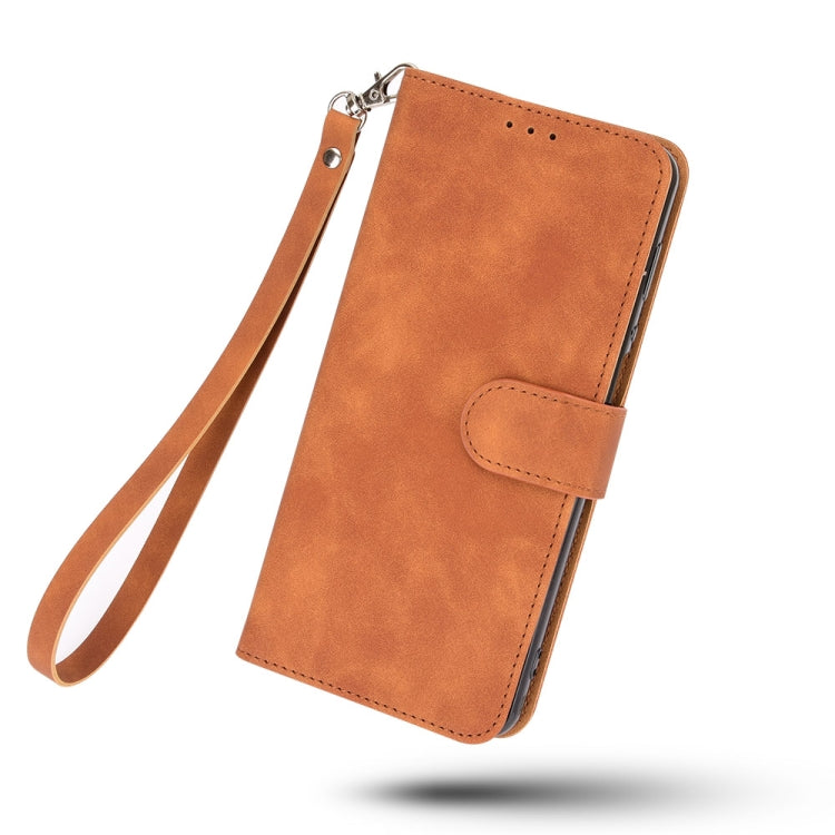 For DOOGEE N20 Pro Solid Color Skin Feel Magnetic Buckle Horizontal Flip Calf Texture PU Leather Case with Holder & Card Slots & Wallet(Brown) by buy2fix
