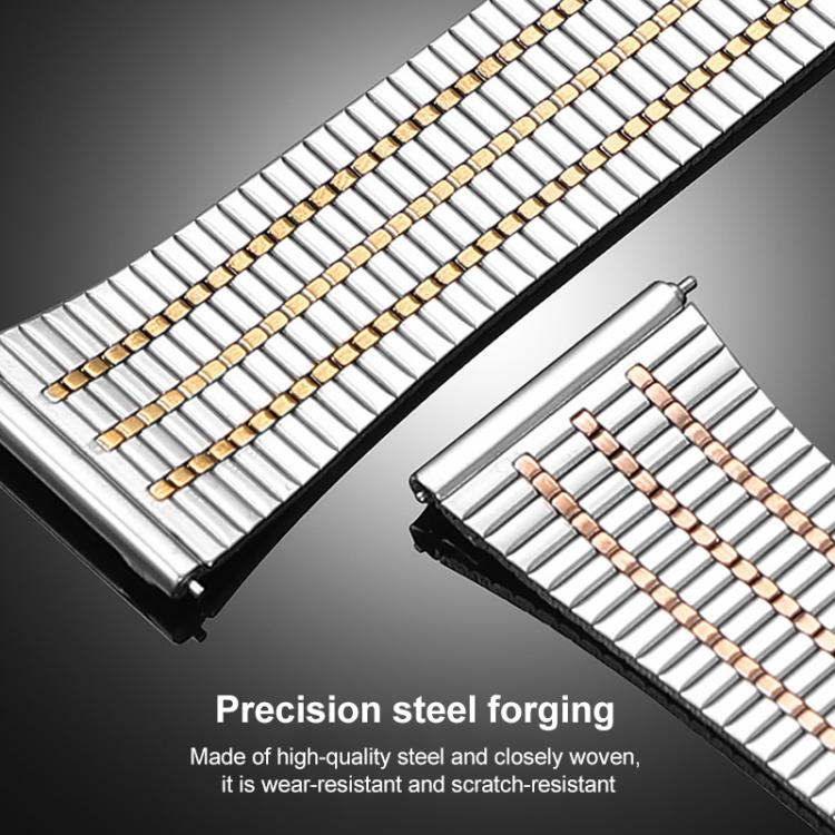 For Garmin Fenix 8 / 7X / 6X / 5X 26mm xDfind Seven Beads Buckle Stainless Steel Watch Band(Silver Rose Gold) - Watch Bands by xDfind | Online Shopping UK | buy2fix