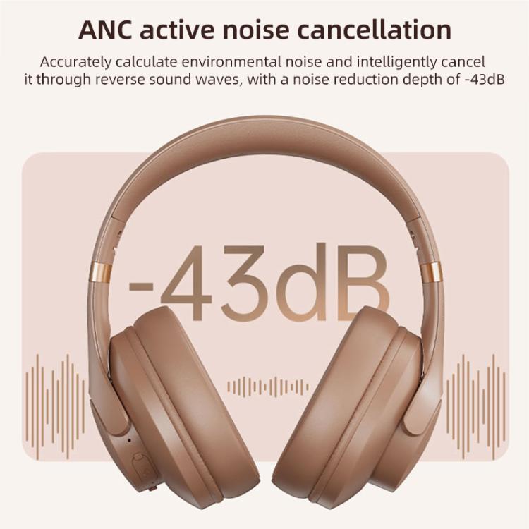 BT048NC Over-ear ANC and ENC Noise Reduction Wireless Headphones(Pink) - Headset & Headphone by buy2fix | Online Shopping UK | buy2fix