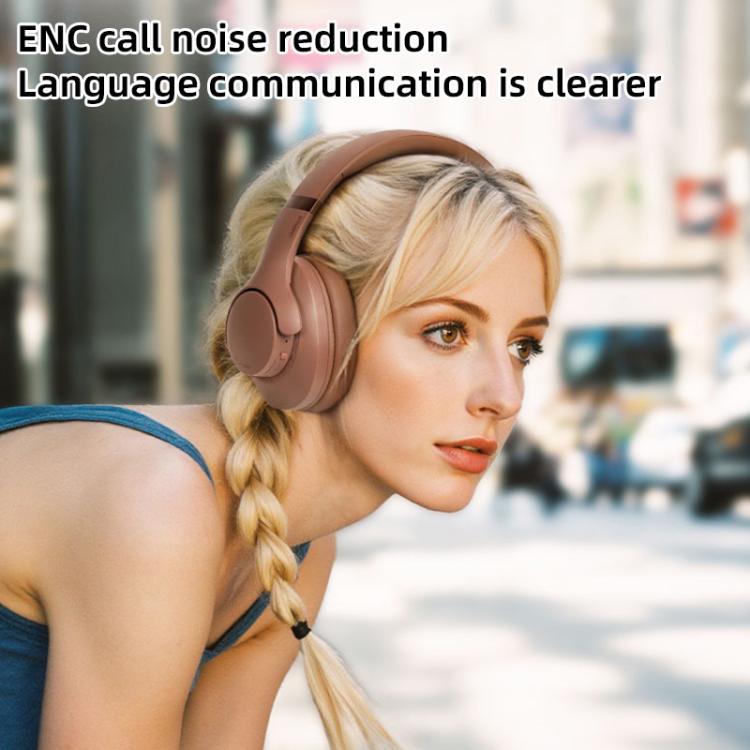 BT048NC Over-ear ANC and ENC Noise Reduction Wireless Headphones(Pink) - Headset & Headphone by buy2fix | Online Shopping UK | buy2fix