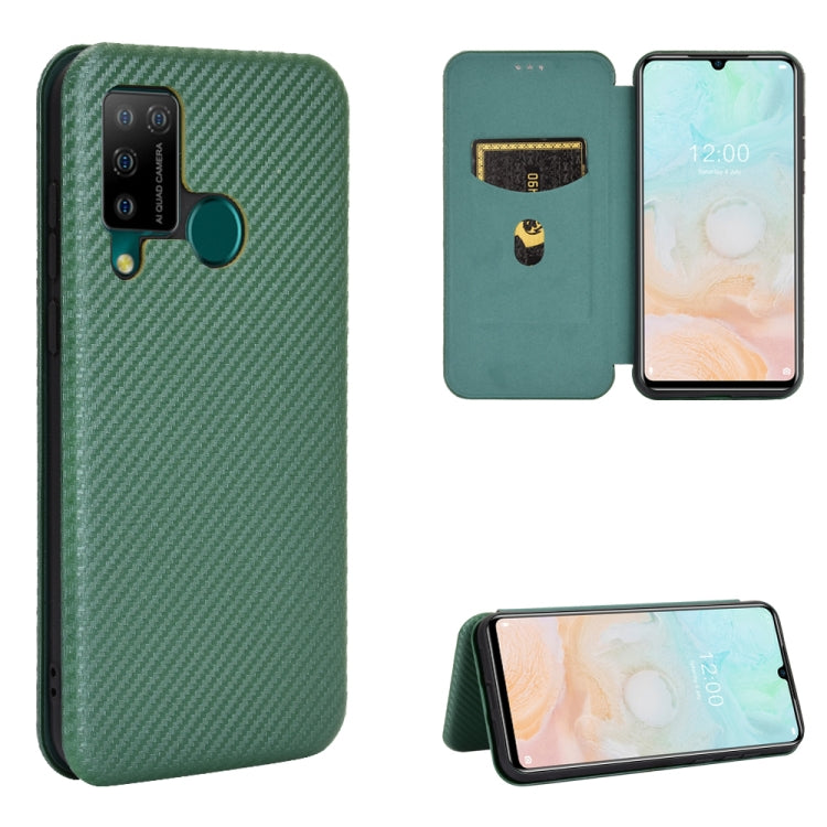 For DOOGEE N20 Pro Carbon Fiber Texture Horizontal Flip TPU + PC + PU Leather Case with Card Slot(Green) - More Brand by buy2fix | Online Shopping UK | buy2fix