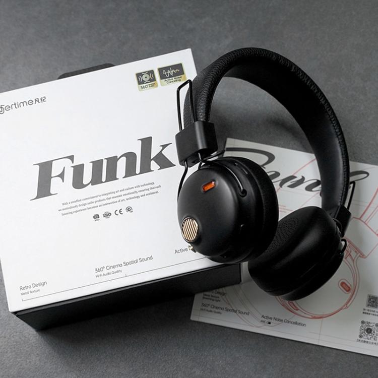 FUNK Over-ear HiFi ANC Noise Reduction Wireless Headphones, with Microphone(White) - Headset & Headphone by buy2fix | Online Shopping UK | buy2fix