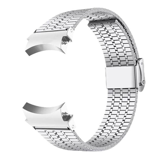 For Samsung Galaxy Watch 7 / 6 / 5 / FE xDfind Seven Beads Buckle Stainless Steel Watch Band(Silver) - Watch Bands by xDfind | Online Shopping UK | buy2fix