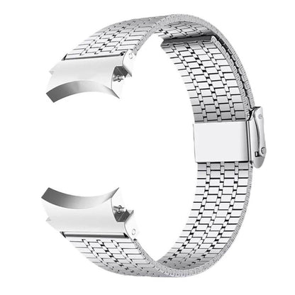 For Samsung Galaxy Watch 7 / 6 / 5 / FE xDfind Seven Beads Buckle Stainless Steel Watch Band(Silver) - Watch Bands by xDfind | Online Shopping UK | buy2fix