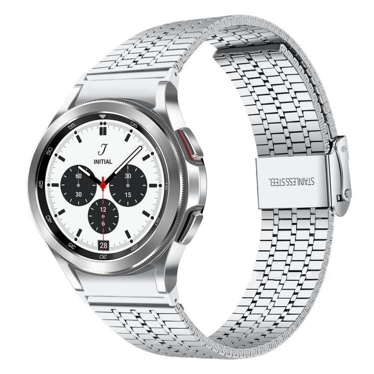 For Samsung Galaxy Watch 7 / 6 / 5 / FE xDfind Seven Beads Buckle Stainless Steel Watch Band(Silver) - Watch Bands by xDfind | Online Shopping UK | buy2fix