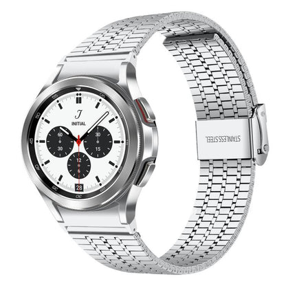 For Samsung Galaxy Watch 7 / 6 / 5 / FE xDfind Seven Beads Buckle Stainless Steel Watch Band(Silver) - Watch Bands by xDfind | Online Shopping UK | buy2fix
