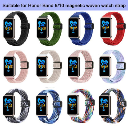 For Honor Band 10 / 9 xDfind Magnetic Buckle Nylon Braid Watch Band(Rainbow) - Watch Bands by xDfind | Online Shopping UK | buy2fix