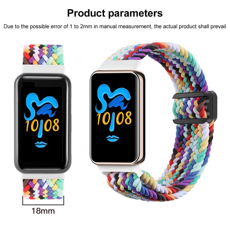 For Honor Band 10 / 9 xDfind Magnetic Buckle Nylon Braid Watch Band(Rainbow) - Watch Bands by xDfind | Online Shopping UK | buy2fix