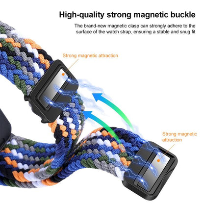 For Honor Band 10 / 9 xDfind Magnetic Buckle Nylon Braid Watch Band(Rainbow) - Watch Bands by xDfind | Online Shopping UK | buy2fix
