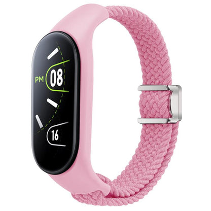 For Xiaomi Mi Band 7 / 6 / 5 / 4 / 3 xDfind Watch Cover Integrated Braided Loop Magnetic Buckle Watch Band(Pink) - Watch Bands by xDfind | Online Shopping UK | buy2fix